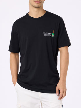 Man classic fit cotton jersey t-shirt Portofino with Non ci resta che sbocciare embroidery - MC2 Saint Barth