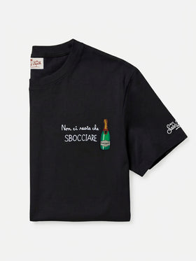 Portofino-T-Shirt mit „Non ci resta che sbocciare“-Stickerei 