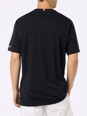 Man classic fit cotton jersey t-shirt Portofino with Non ci resta che sbocciare embroidery - MC2 Saint Barth