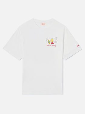 Camiseta Portofino blanca con bordado Time Is Money! | Edición Especial 