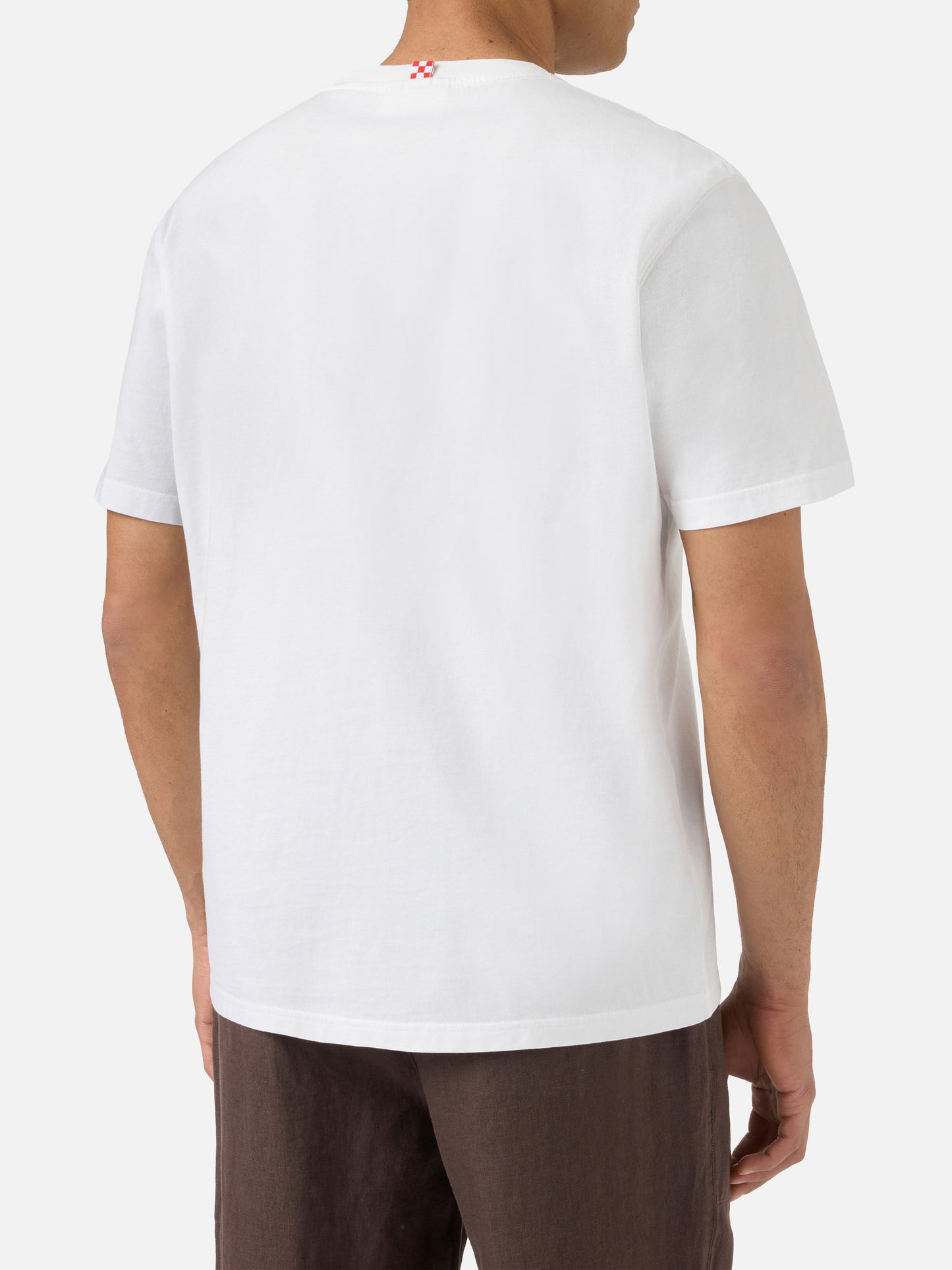 T-shirt Portofino blanc avec broderie Viaggio In Prima Classe 