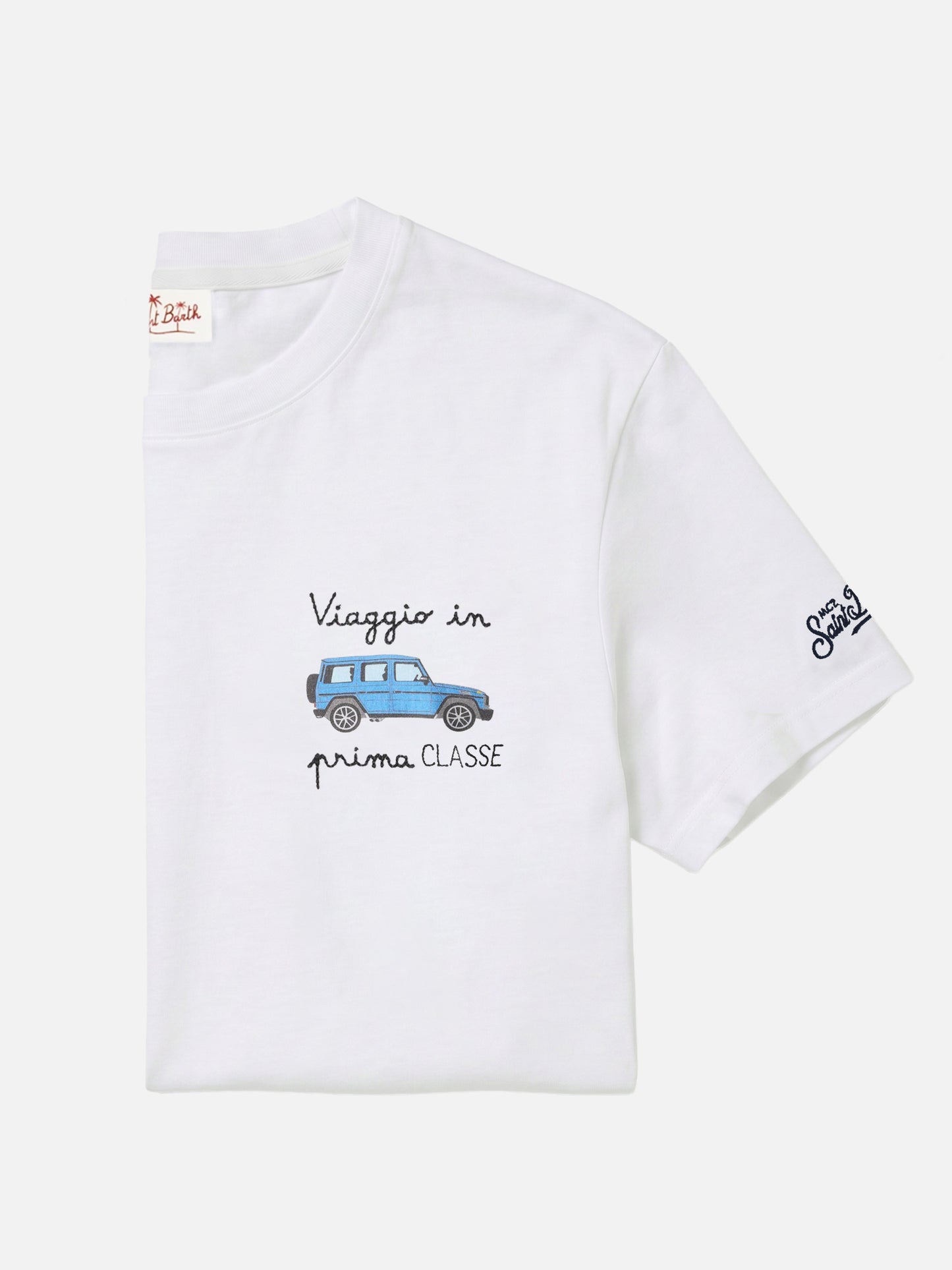 T-shirt Portofino blanc avec broderie Viaggio In Prima Classe 