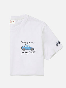 T-shirt Portofino blanc avec broderie Viaggio In Prima Classe 