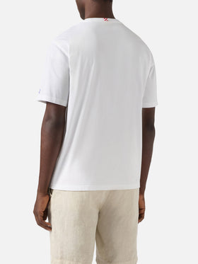 Camiseta Portofino blanca con bordado King Of The Grill 