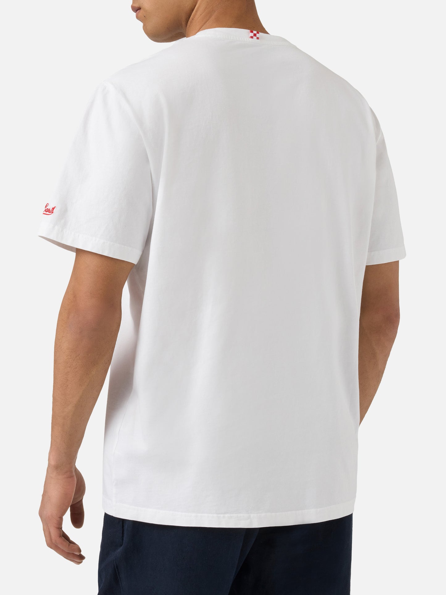 Camiseta Portofino blanca con bordado Vai Tra Ci Penso Io! | Edición Especial 