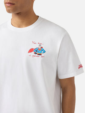 Camiseta Portofino blanca con bordado Vai Tra Ci Penso Io! | Edición Especial 