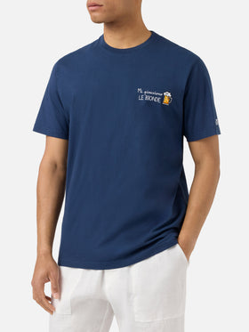 T-shirt Portofino blu con ricamo Mi Piacciono Le Bionde
