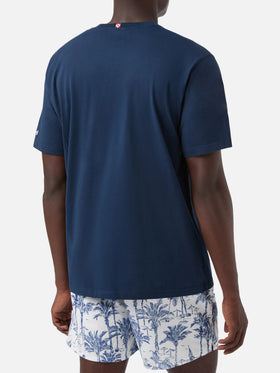 T-shirt Portofino bleu avec broderie Sapore Di Sale 