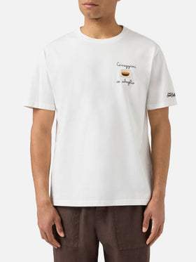 Camiseta Portofino color crema con bordado Correggimi Se Sbaglio 