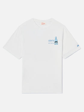 T-shirt Portofino blanc avec broderie Gente Di Mare | Édition spéciale 