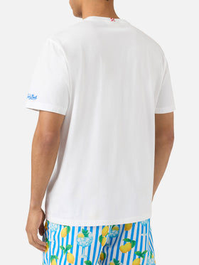 T-shirt Portofino blanc avec broderie Gente Di Mare | Édition spéciale 