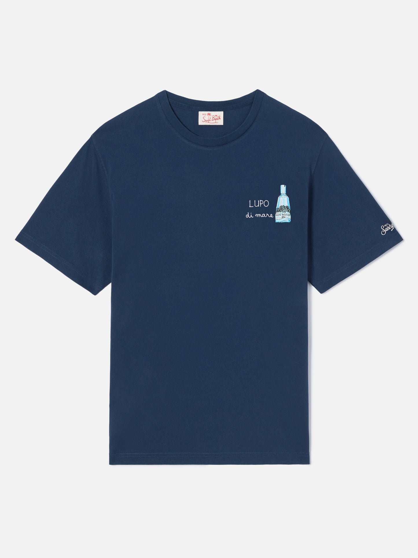 Camiseta Portofino azul con bordado Lupo Di Mare | Edición Especial 