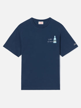 Camiseta Portofino azul con bordado Lupo Di Mare | Edición Especial 