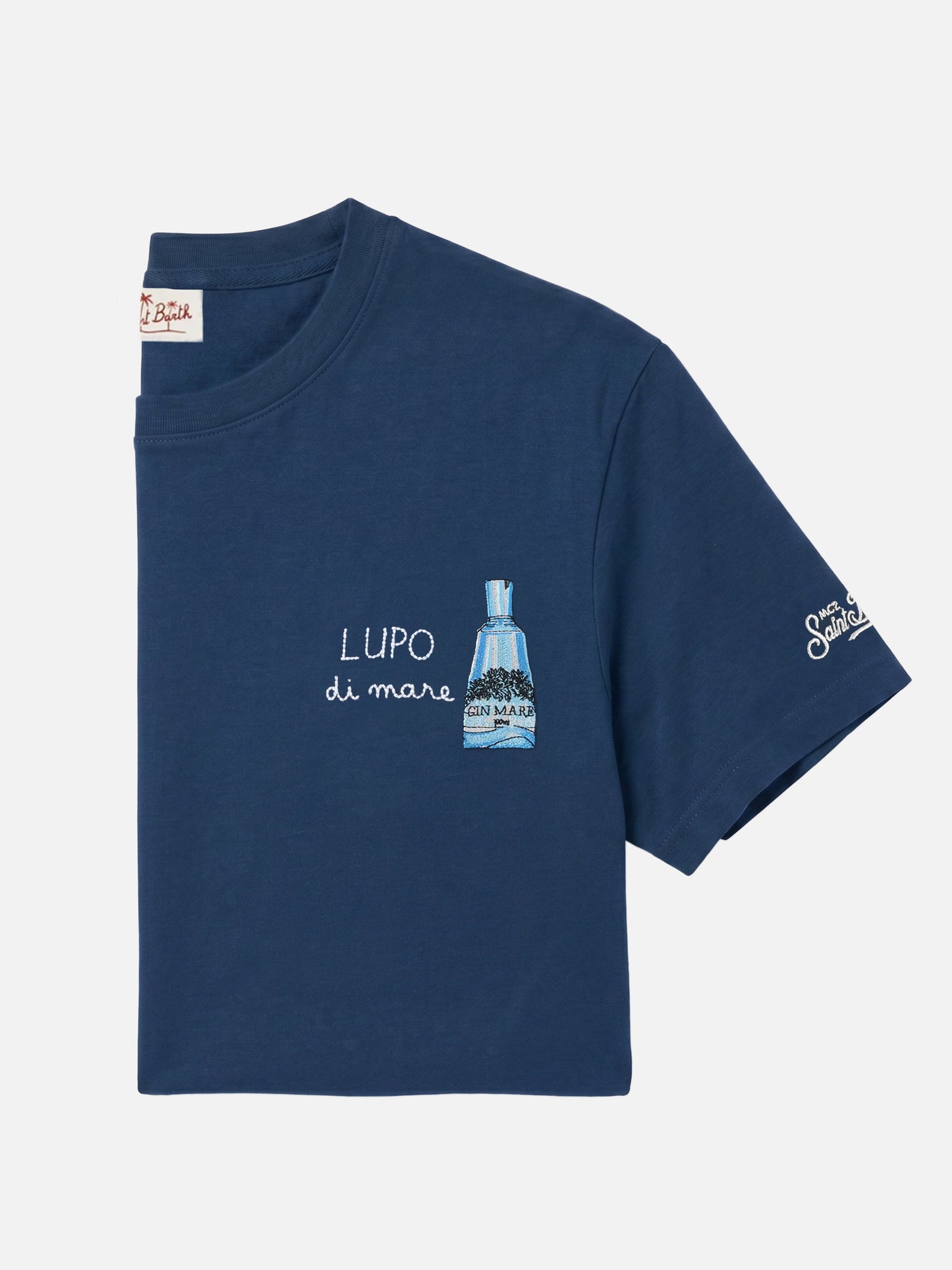 Camiseta Portofino azul con bordado Lupo Di Mare | Edición Especial 