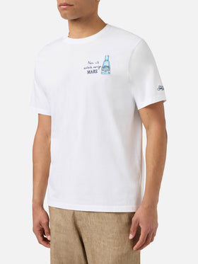 T-shirt Portofino blanc avec broderie Non C'è Estate Senza Mare | Édition spéciale 