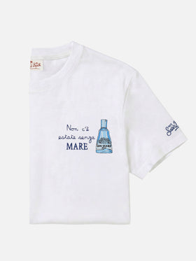 T-shirt Portofino blanc avec broderie Non C'è Estate Senza Mare | Édition spéciale 