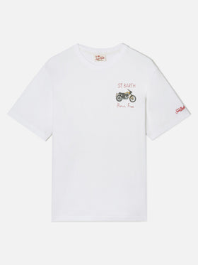 Camiseta Portofino blanca con bordado Born Free | Edición Especial 