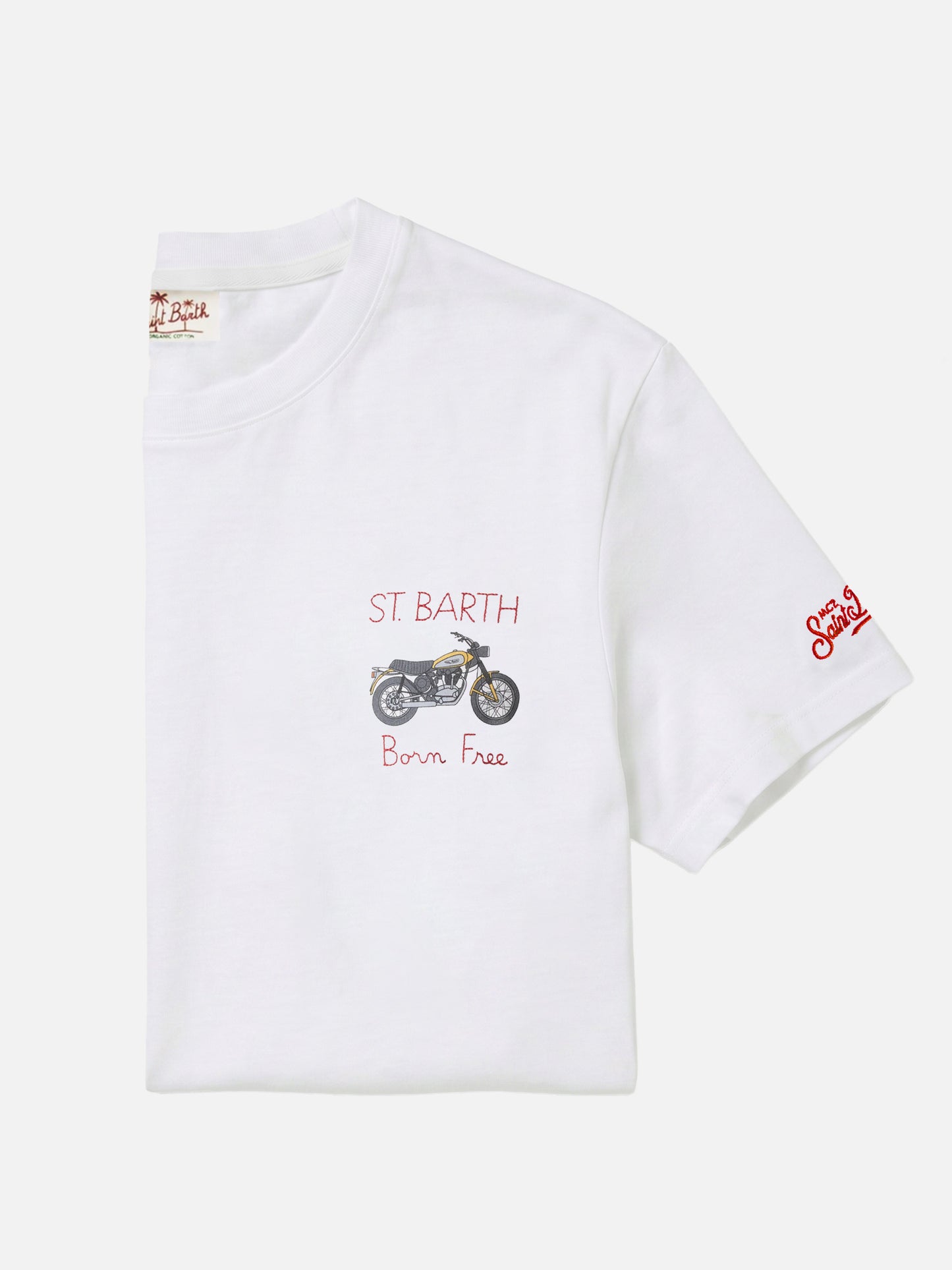 Camiseta Portofino blanca con bordado Born Free | Edición Especial 