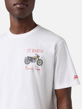 Camiseta Portofino blanca con bordado Born Free | Edición Especial 
