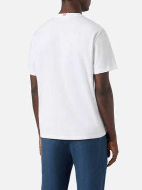 T-shirt Portofino blanc avec broderie Ducati Team | Édition spéciale 