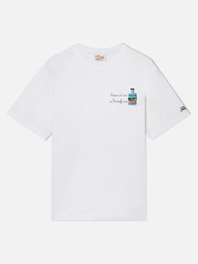 Camiseta Portofino blanca con bordado Aperitivo A Portofino | Edición Especial 