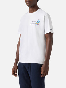 Camiseta Portofino blanca con bordado Aperitivo A Portofino | Edición Especial 