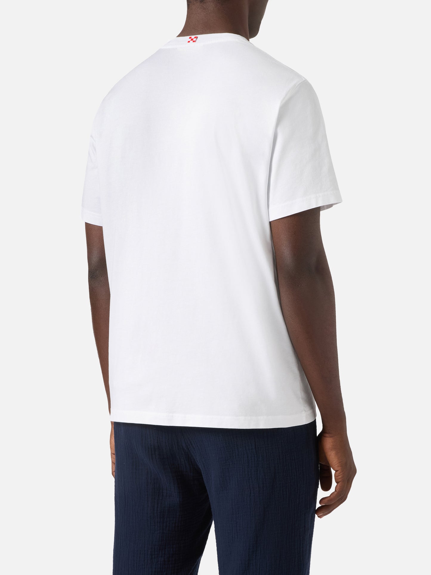 Camiseta Portofino blanca con bordado Aperitivo A Portofino | Edición Especial 