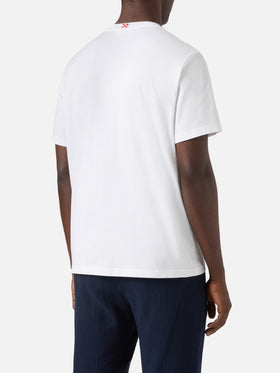 Camiseta Portofino blanca con bordado Aperitivo A Portofino | Edición Especial 