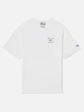 Camiseta Portofino blanca con bordado Non Sono Bello Piaccio! 