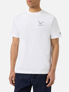 Camiseta Portofino blanca con bordado Non Sono Bello Piaccio! 