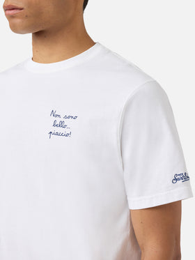 Camiseta Portofino blanca con bordado Non Sono Bello Piaccio! 