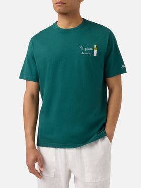 Camiseta Portofino verde con bordado Mi Piace Tonica | Edición Especial 