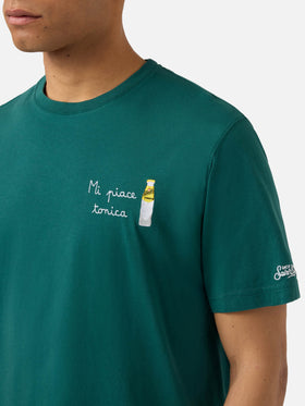 Camiseta Portofino verde con bordado Mi Piace Tonica | Edición Especial 
