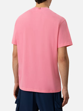 Classic fit cotton jersey t-shirt Portofino with Per certi Versi, per altri Bevi embroidery - MC2 Saint Barth