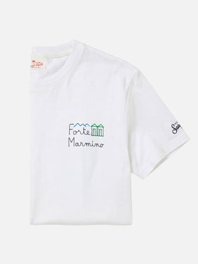 T-shirt Portofino in cotone con ricamo Forte Marmino