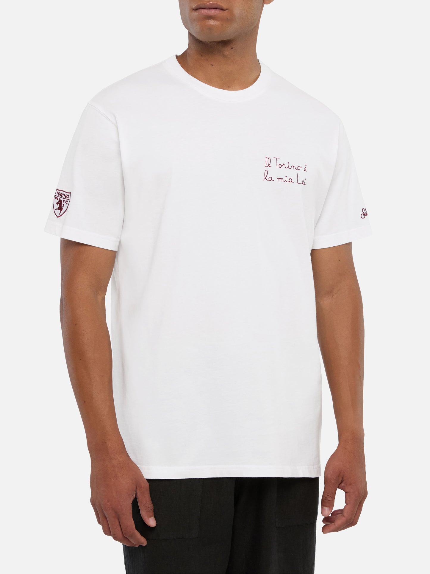 Klassisch geschnittenes T-Shirt „Portofino“ aus Baumwolljersey mit „Il Torino è la mia Lei“-Stickerei | TURIN FC SONDERAUSGABE