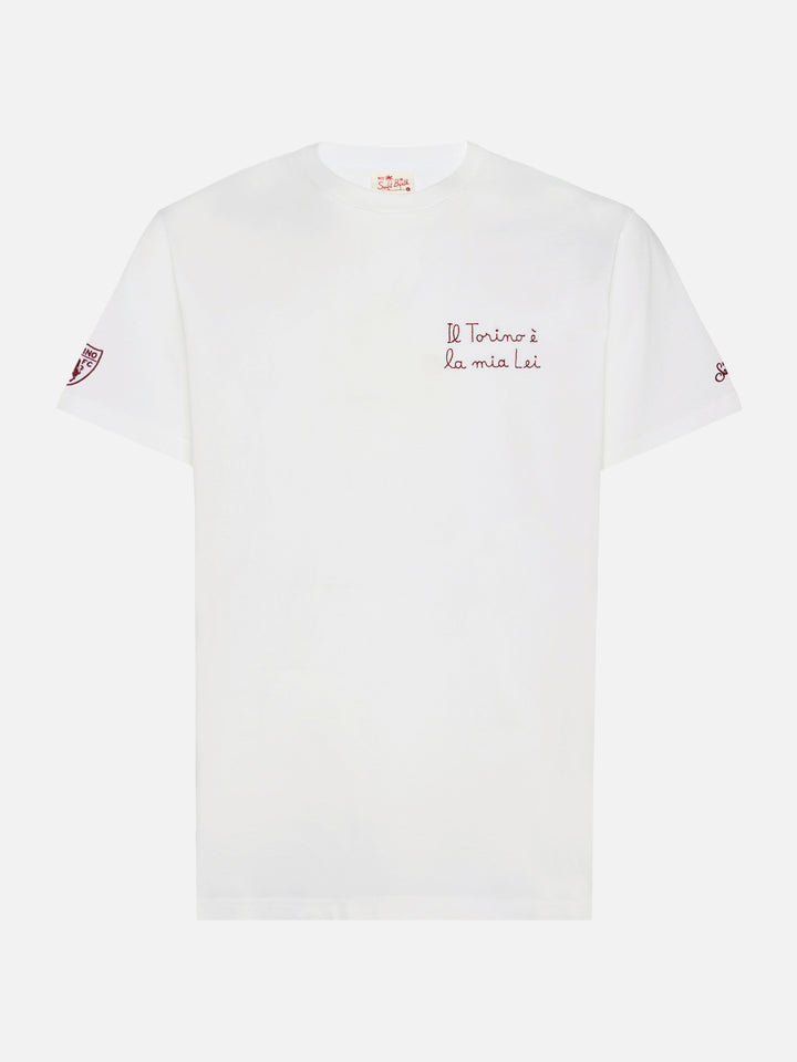 Classic fit cotton jersey t-shirt Portofino with Il Torino è la mia Lei embroidery | TORINO FC SPECIAL EDITION