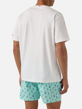 Camiseta Portofino blanca con bordado Snoopy Family Affair | Edición Especial 