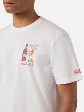T-shirt Portofino blanc avec broderie Spritz Social Club | Édition spéciale 