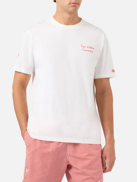 White Portofino T-shirt with AS Cannes Fier d'être Cannois embroidery | Special Edition