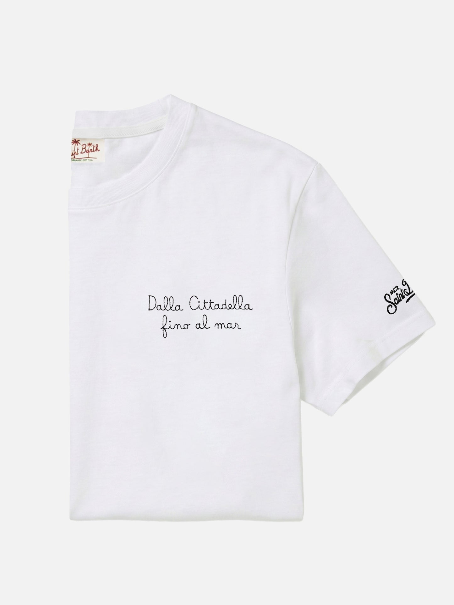 Camiseta Portofino blanca con bordado Pisa SC Dalla Cittadella fino al mar | PISA SC SPECIAL EDITION 