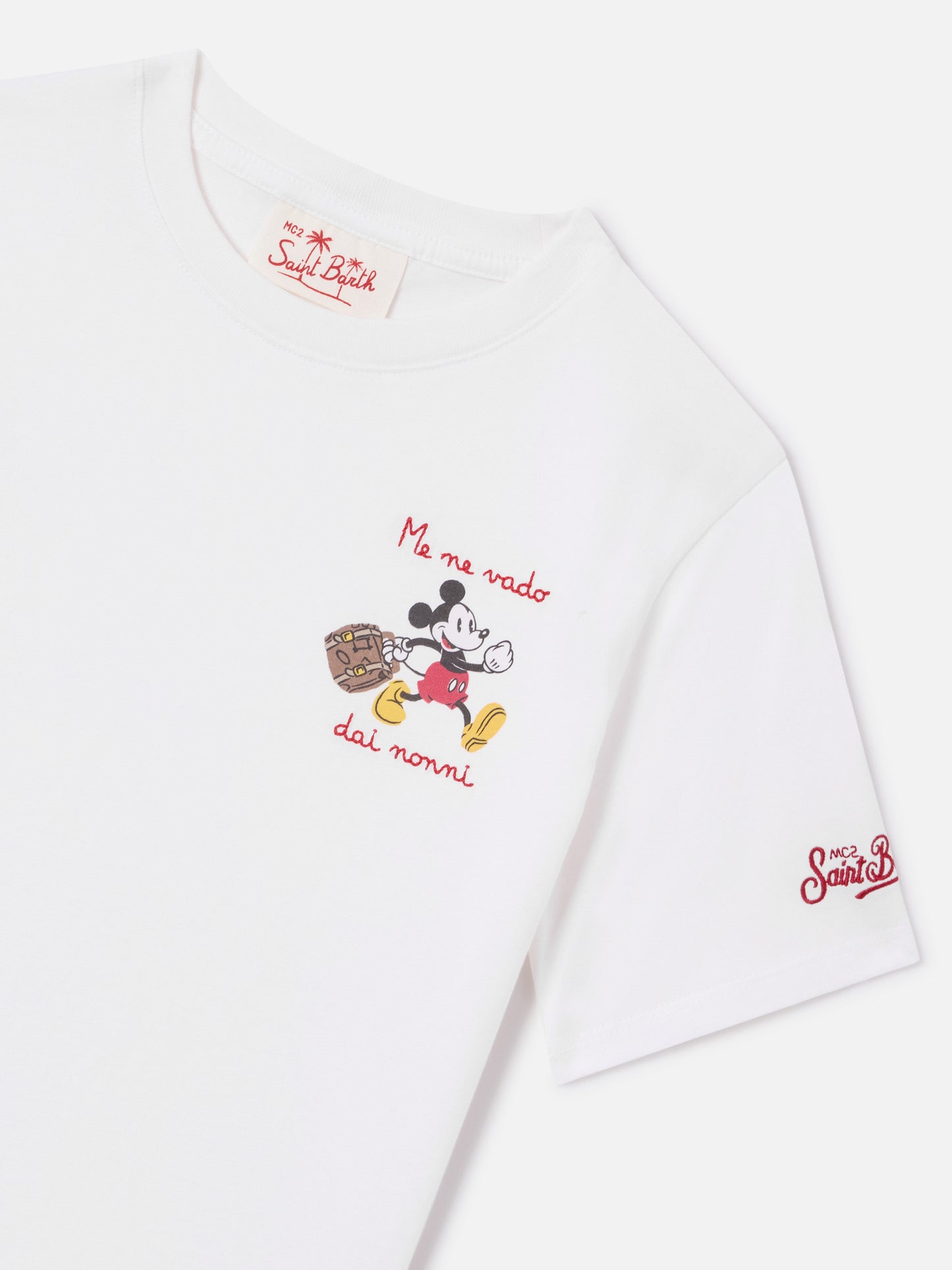 T-shirt Portofino Jr con ricamo Me Ne Vado Dai Nonni | Special Edition