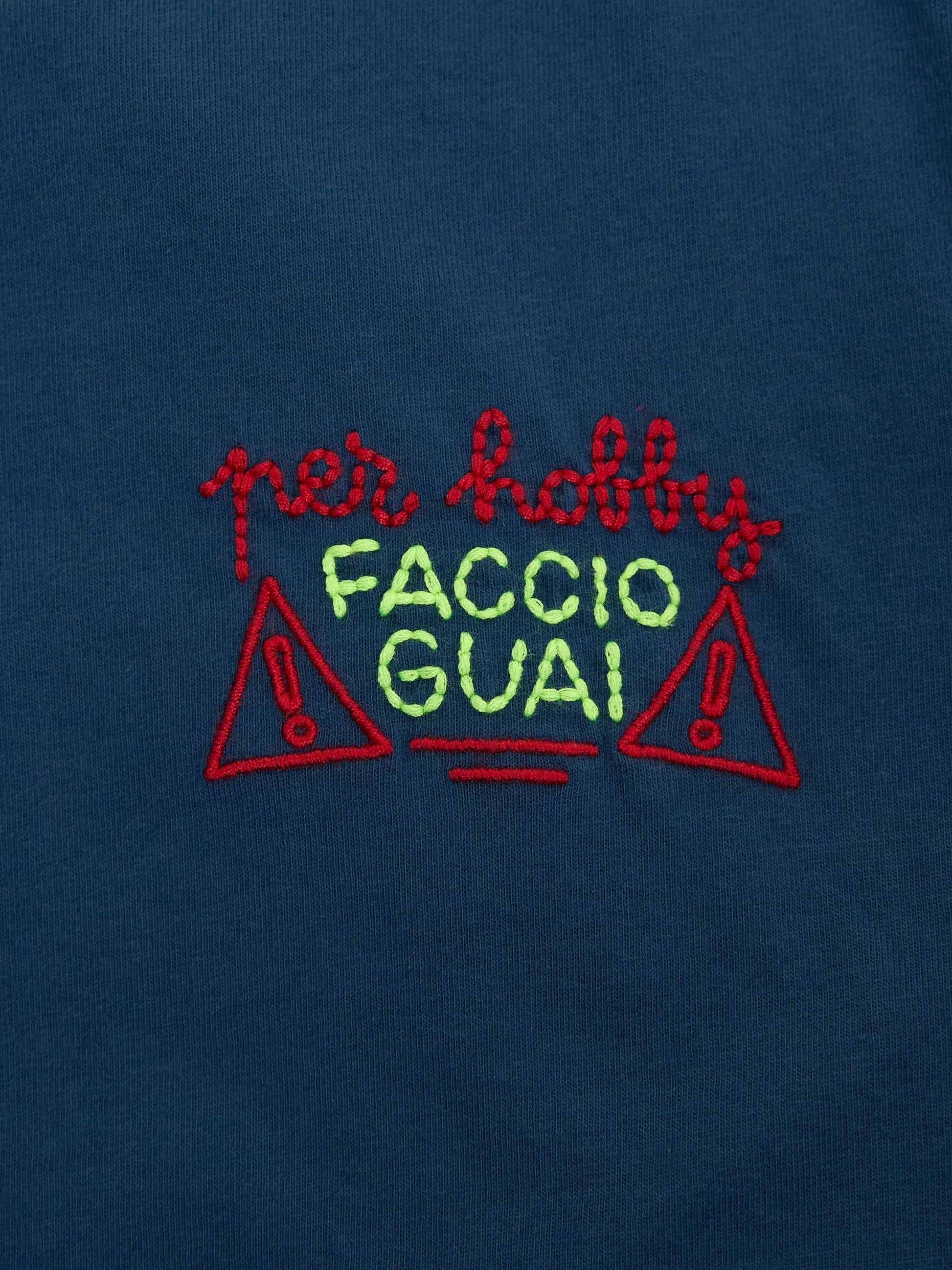 Boy cotton jersey t-shirt Portofino Jr with Per hobby faccio guai embroidery | INSULTI LUMINOSI SPECIAL EDITION - MC2 Saint Barth