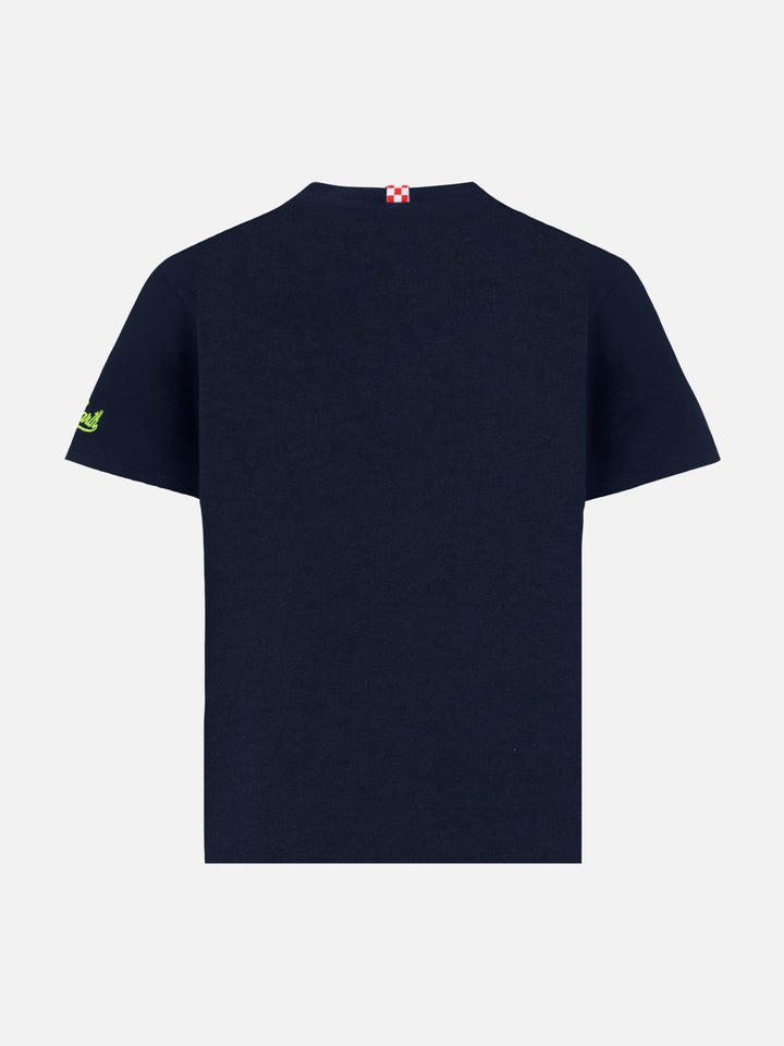 T-Shirt „Portofino Jr“ aus Baumwolljersey mit „Bello e Monello“-Stickerei