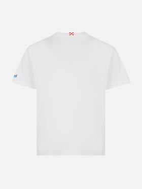 Portofino Jr cotton jersey t-shirt with Capriccio di Mare embroidery | INSULTI LUMINOSI SPECIAL EDITION - MC2 Saint Barth