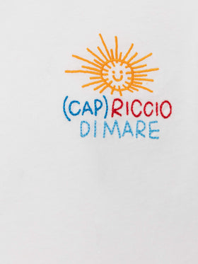 Portofino Jr cotton jersey t-shirt with Capriccio di Mare embroidery | INSULTI LUMINOSI SPECIAL EDITION - MC2 Saint Barth