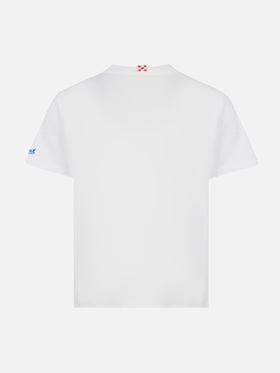 Portofino Jr cotton jersey t-shirt with King of the Beach embroidery - MC2 Saint Barth