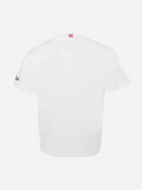 Portofino Jr cotton jersey t-shirt with First Class embroidery