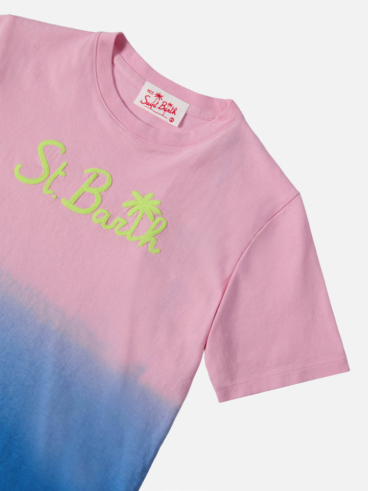 Cotton jersey t-shirt Portofino Jr with tie-dye print