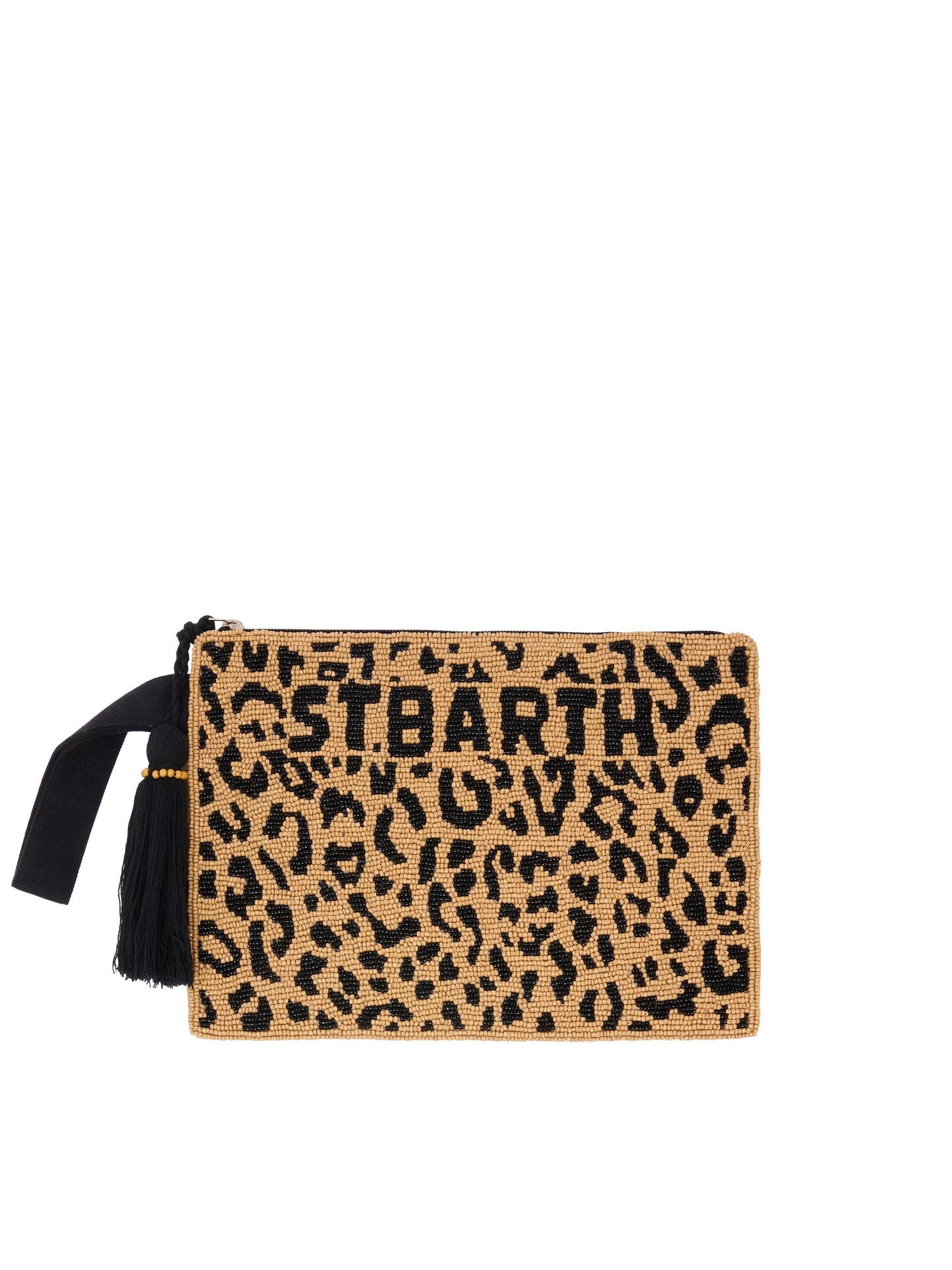Pouch Pearl beaded leopard pouch